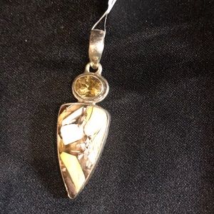 Citrine /mookaite pendant